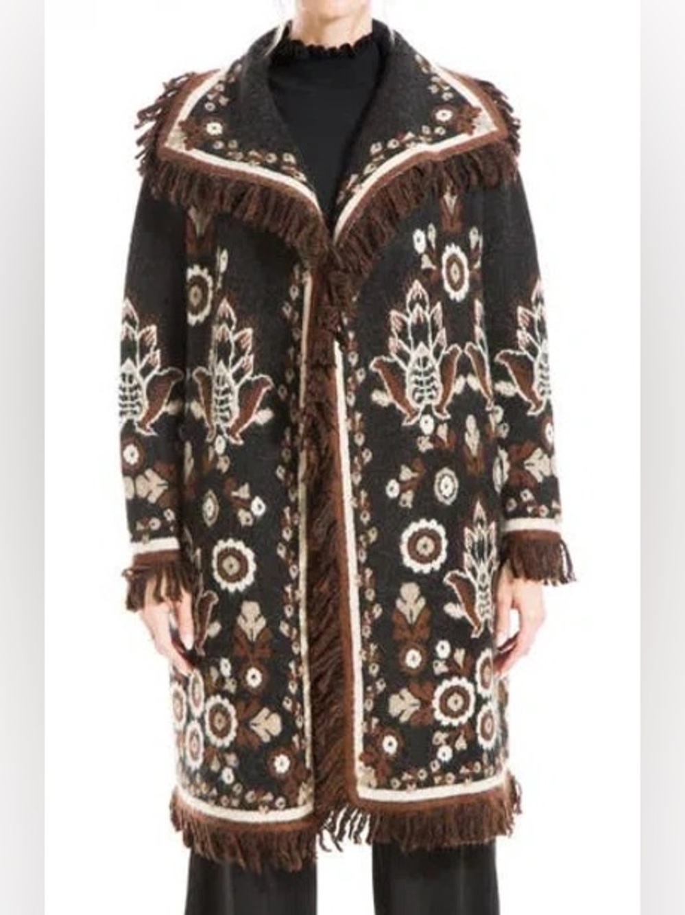 Max Studio Boho Fringe Cardigan